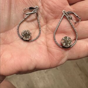 Catherine Popesco Silver Teardrop Earrings